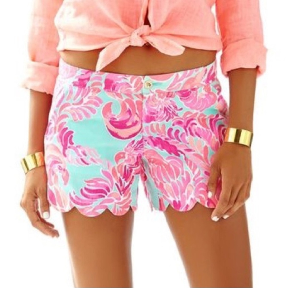 Lilly Pulitzer Vibrant Pink and Aqua Shorts